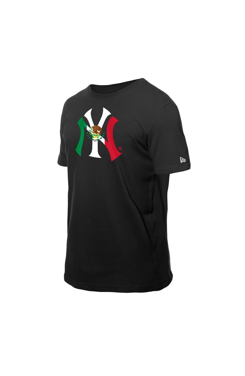 New Era Men's New Era Black New York Yankees Mexican Flag Logo T-Shirt, Alternate, color, Black