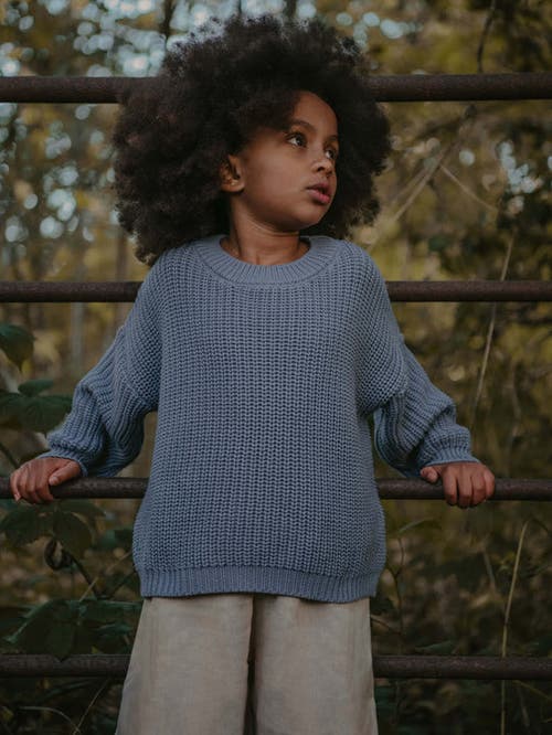 The Simple Folk The Chunky Sweater In Cornflower Blue