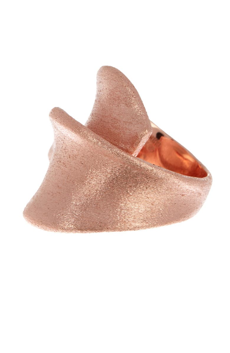 RIVKA FRIEDMAN 18K Rose Gold Clad Satin Bypass Ribbon Ring, Main, color, 