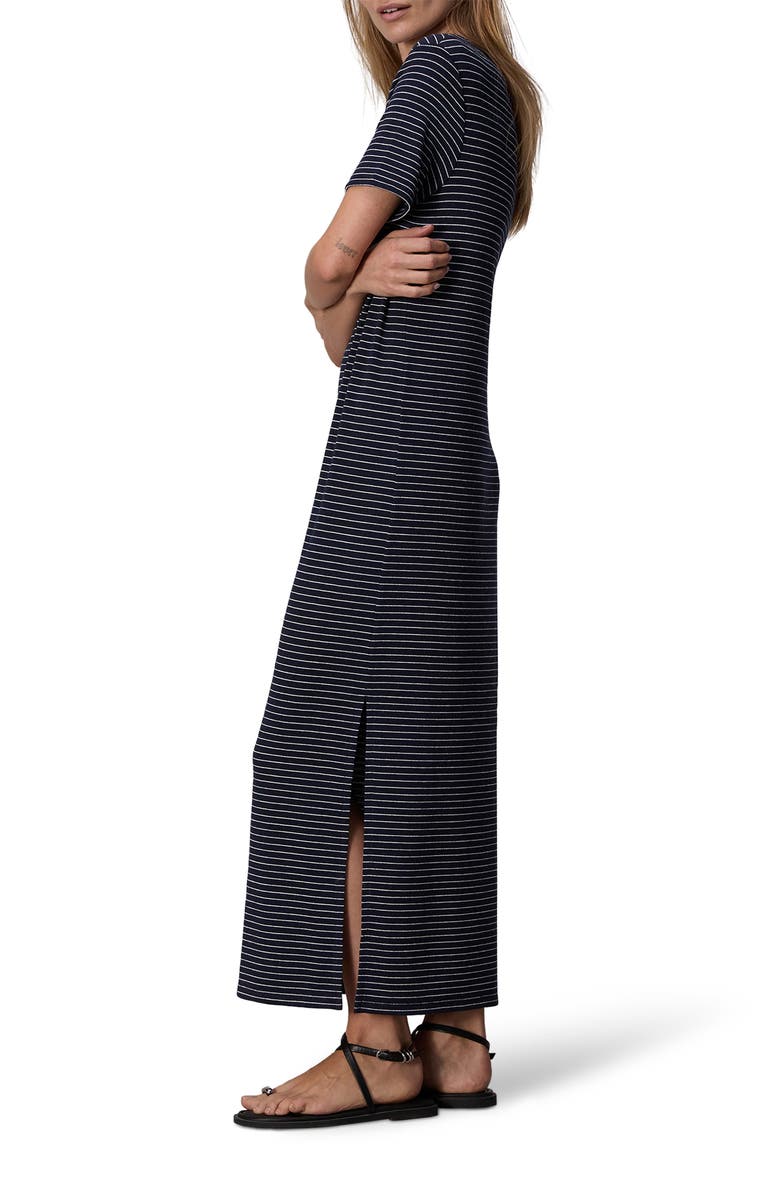 rag & bone The Knit Stripe Maxi Polo Dress, Alternate, color,