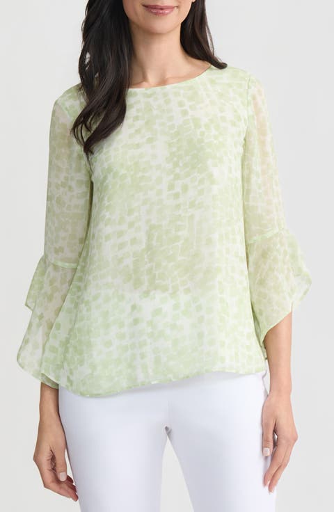 Ruffle Sleeve Top (Petite)