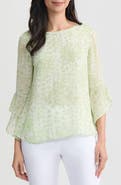KASPER Ruffle Sleeve Top