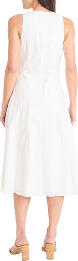 Jewel Neck Gathered Dress