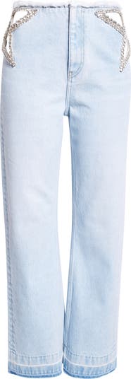 デニム・ジーパン STELLA McCARTNEY Embellished Feather Cut Out Jeans Stella McCartney Embellished Feather Cut Out Jeans | italist
