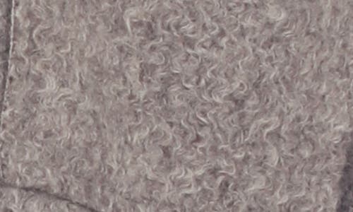 Rain And Rose Boiled Faux Shearling Crop Utility Jacket In Gray