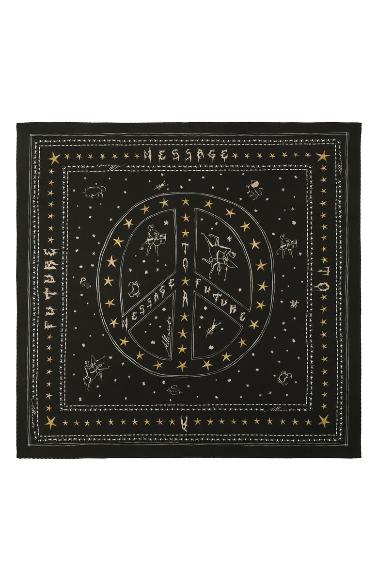 AllSaints Zodiac Bandana, Alternate, color, Black