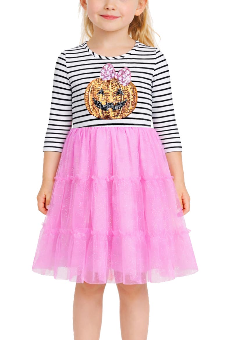 Kids' Sequin Pumpkin Tutu Dress, Alternate, color, BLUSH/ BLUSH