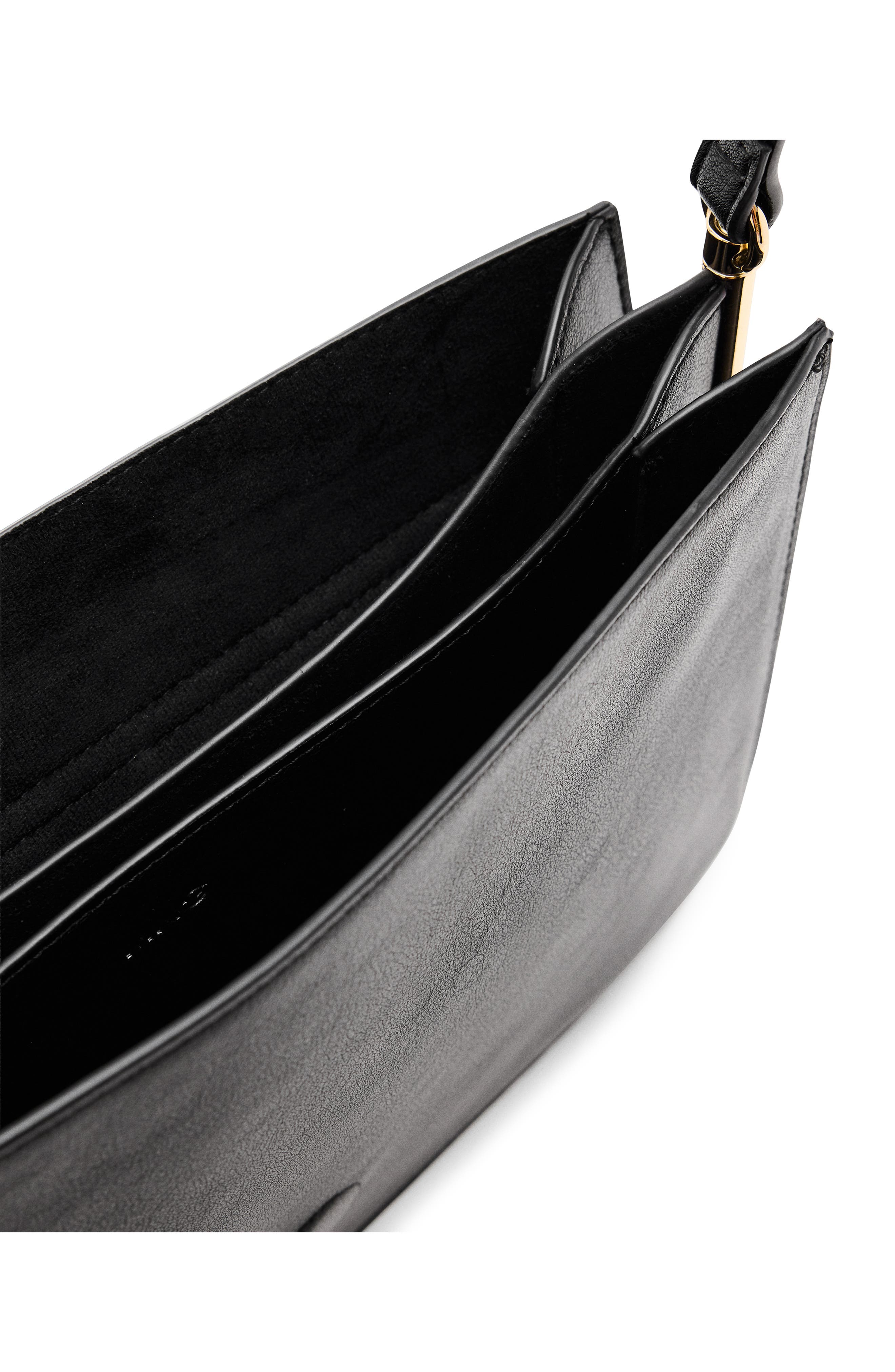 Dalma Faux Leather Crossbody Bag, Alternate, color, BLACK