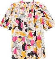 NYDJ Puff Sleeve Popover Top