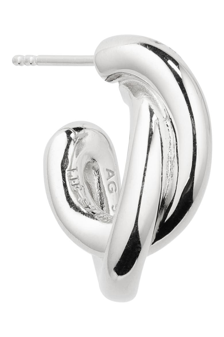 The Diana Hoop Earrings, Alternate, color, 925 STERLING SILVER