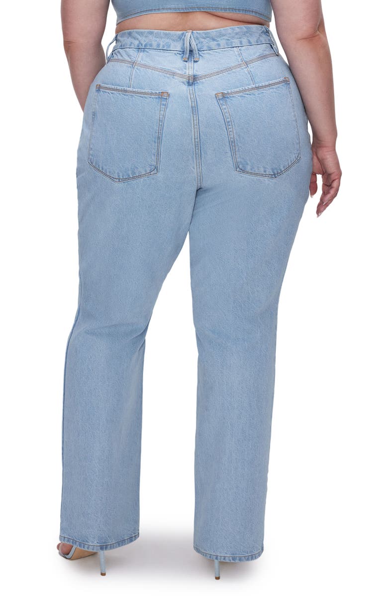 Good American Good '90s High Waist Straight Leg Jeans, Alternate, color, 