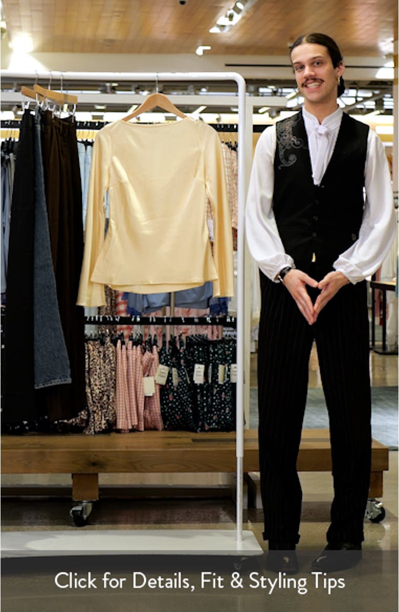 Satin Cowl Back Top, sales video thumbnail