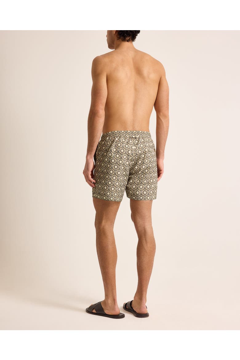 Bulldog Drawcord Mid-Length Classic Fit Drawcord Swim Shorts, Alternate, color, BAYLEAF GREEN