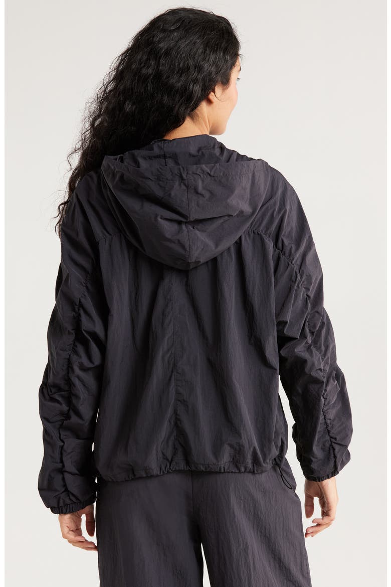 Travel Lite Ruched Jacket, Alternate, color, BLACK
