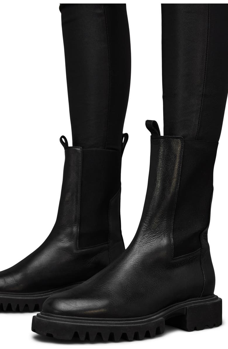 AllSaints Hallie Lug Sole Chelsea Boot, Alternate, color, Black