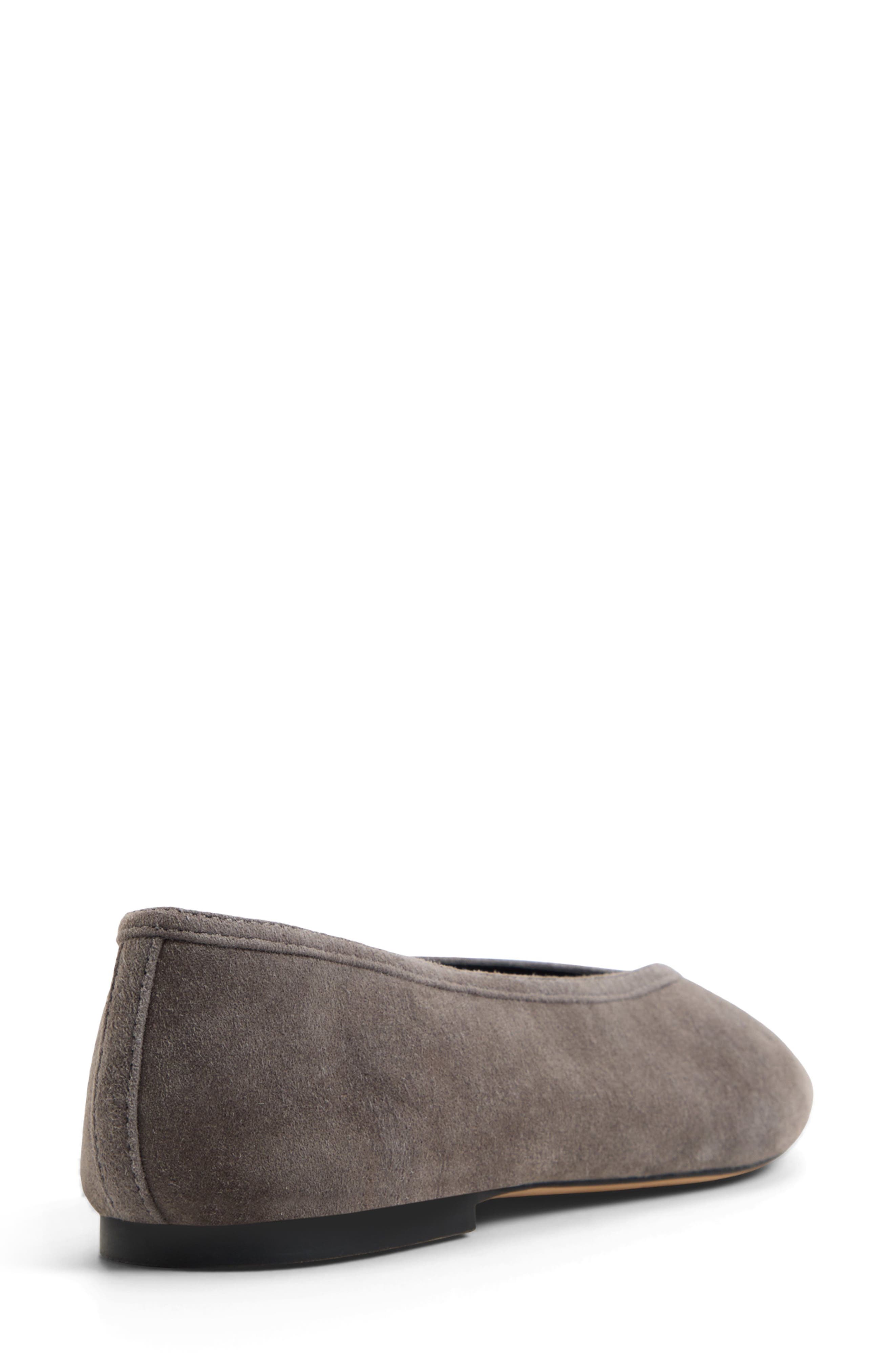 Ayrah Leather Flat, Alternate, color, MEDIUM GREY