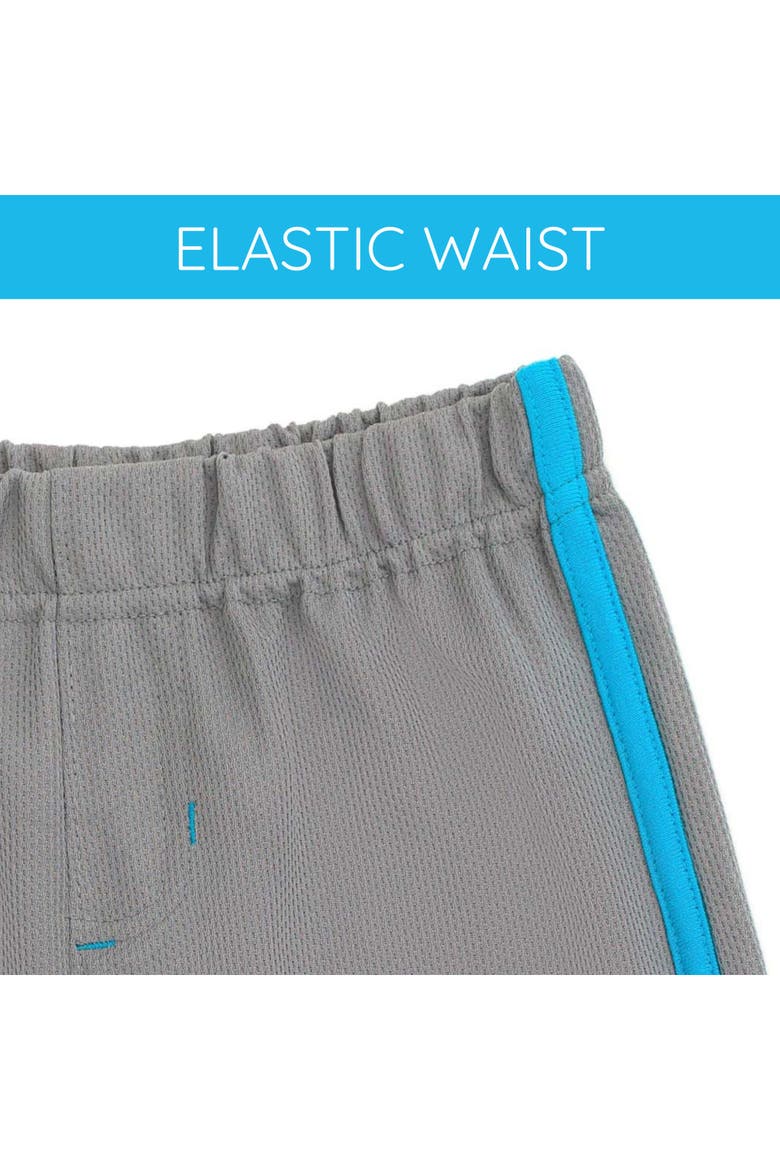 T-Shirt and Mesh Shorts Set, Alternate, color, Stuart Blue Silver
