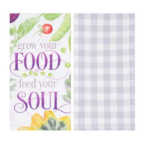 Vegetable Garden Printed Kitchen Towel Set of 2