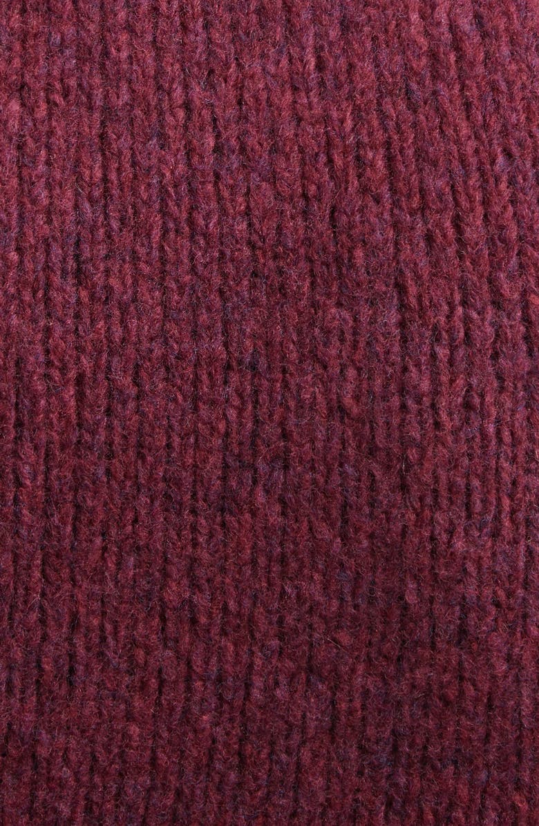 Diotima Medusa Fringed Wool Blend Sweater Skirt, Alternate, color, Barolo