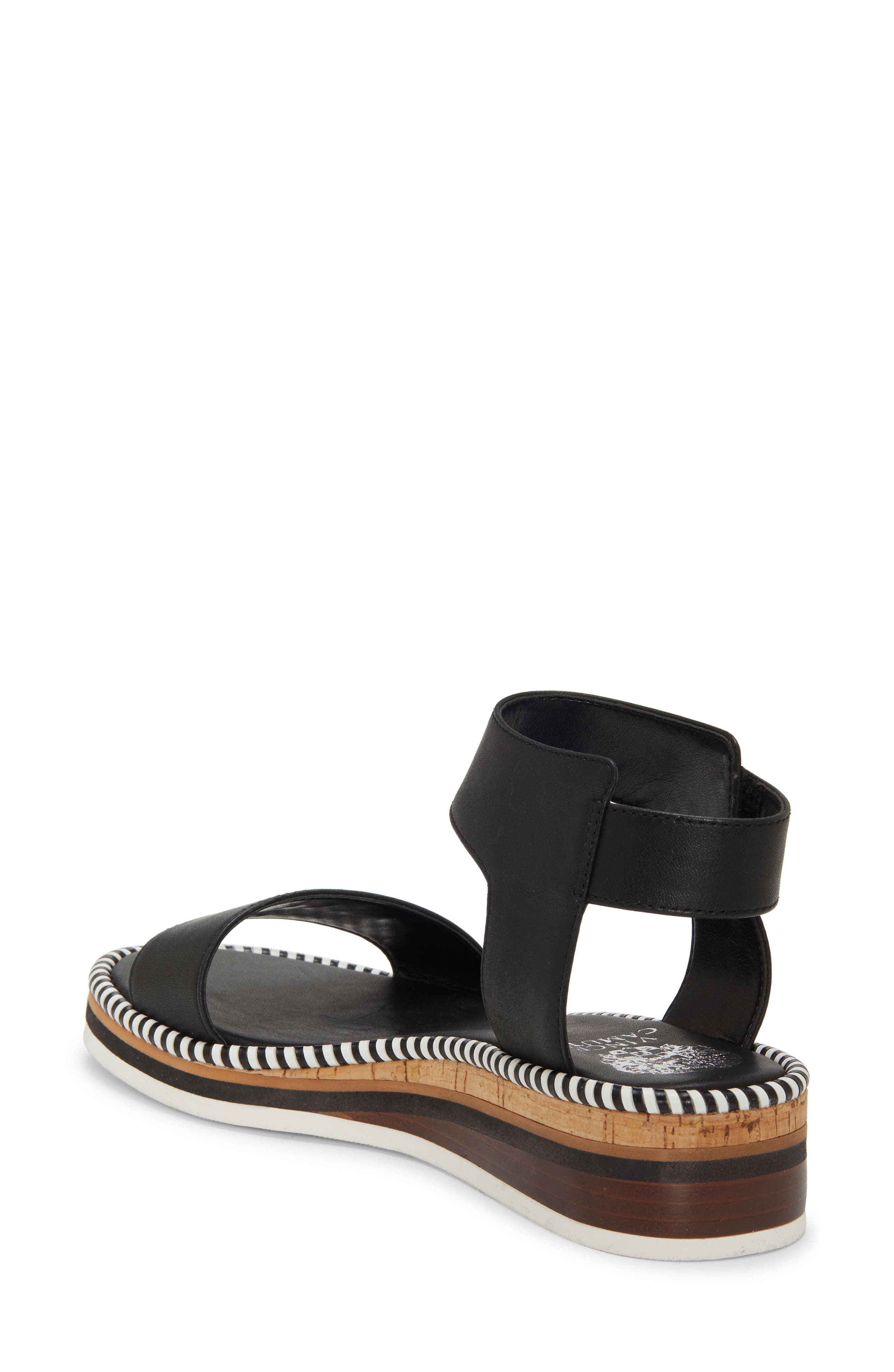 Moirina Stacked Platform Sandal, Alternate, color, BLACK LEATHER