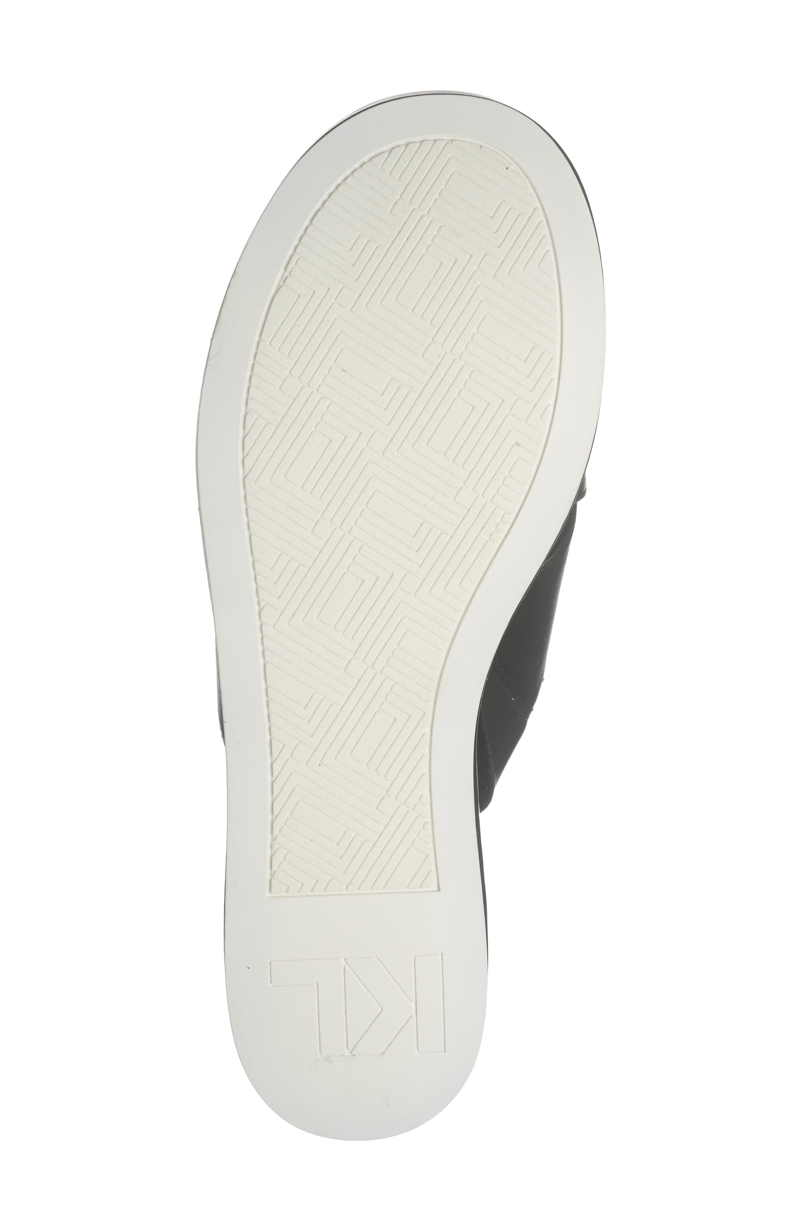 KARL LAGERFELD PARIS Caleigh Macaron Crisscross Wedge Sandal, Alternate, color, Black