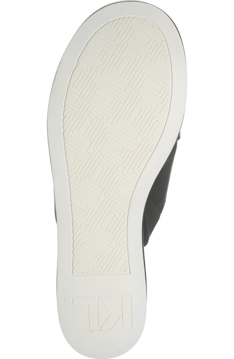 KARL LAGERFELD PARIS Caleigh Macaron Crisscross Wedge Sandal, Alternate, color, Black