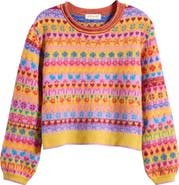 Free People Favorite Things Mixed Print Wool Blend Sweater