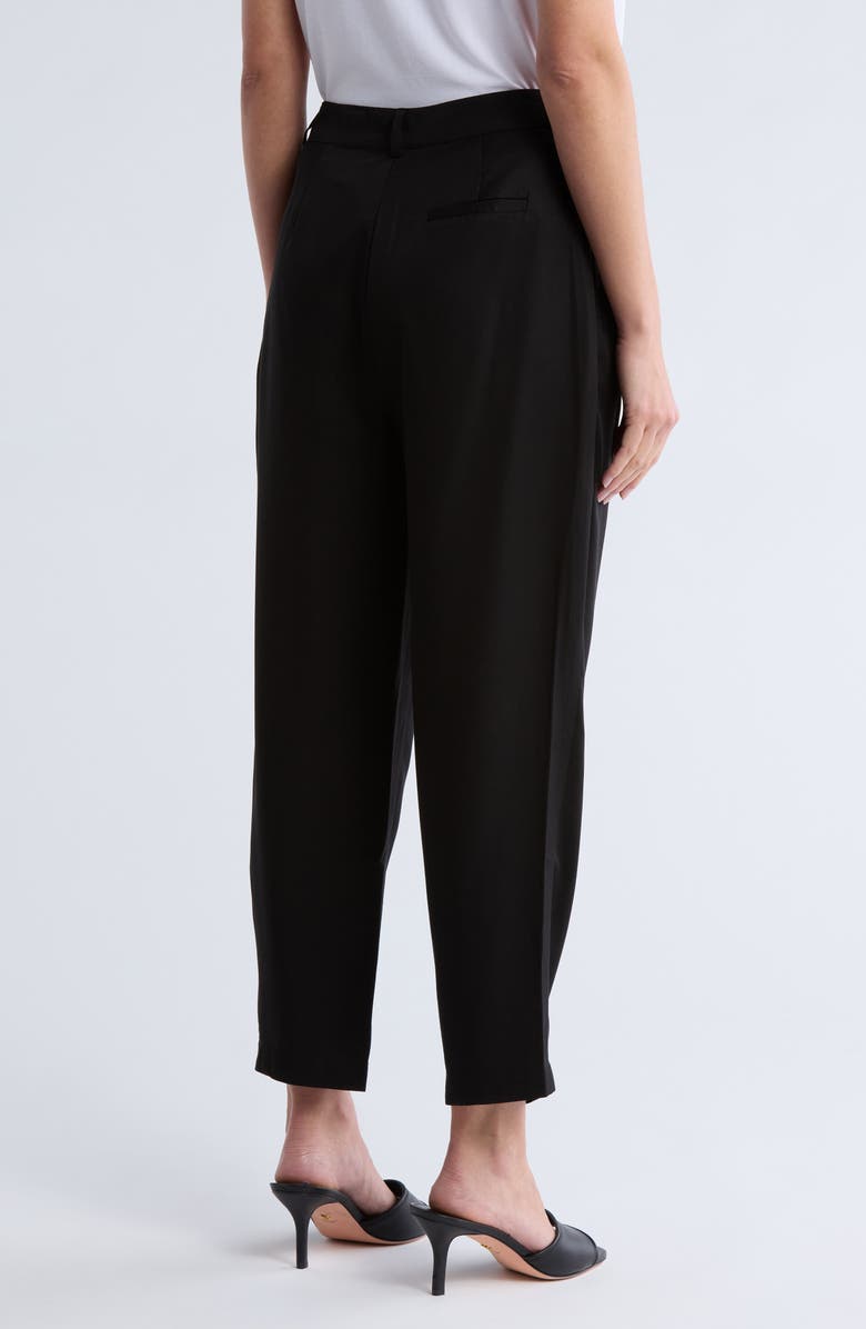 Daniel Rainn Barrel Leg Crop Pants, Alternate, color, Black