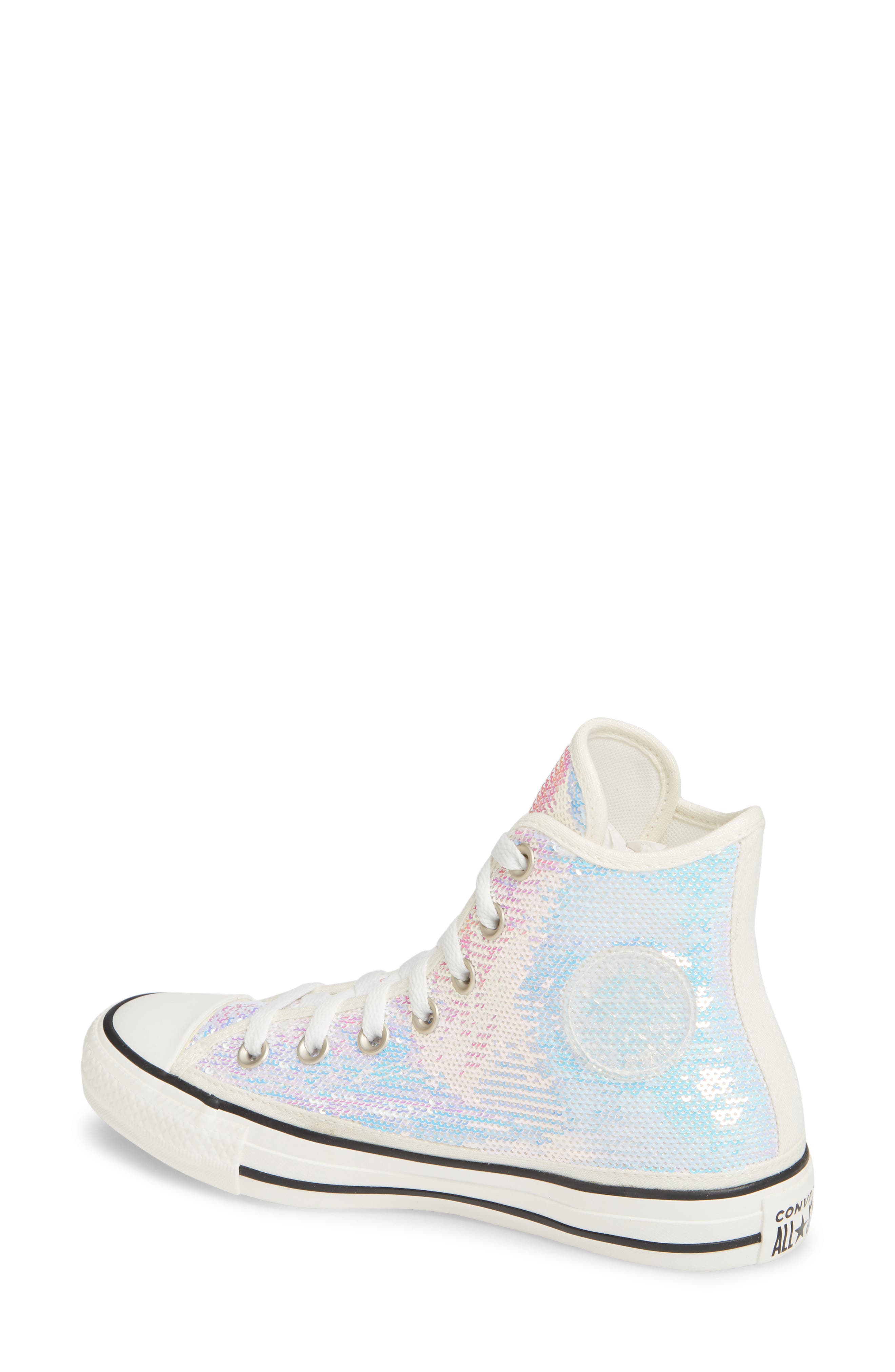 Converse Chuck Taylor<sup>®</sup> All Star<sup>®</sup> Sequin High Top Sneaker, Alternate, color, 