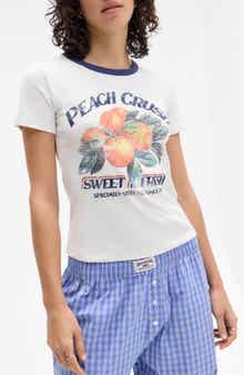 BDG Urban Outfitters Peach Crush Graphic Baby Tee