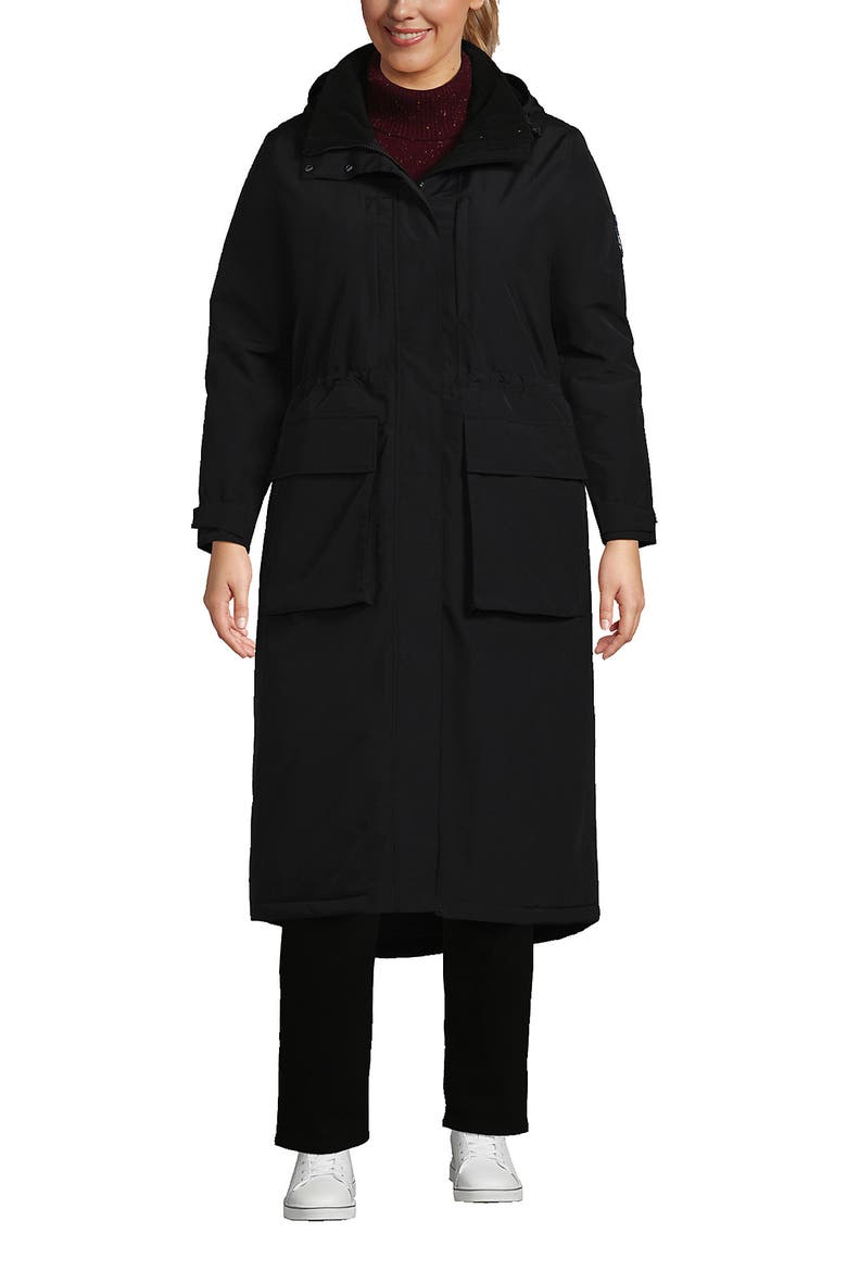 Plus Size Squall Waterproof Insulated Winter Stadium Maxi Coat, Alternate, color, Black