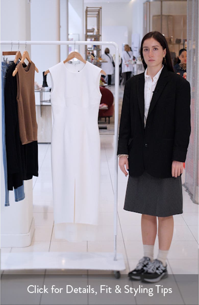 Sephone Layered Sheer Organza Panel Midi Dress, sales video thumbnail