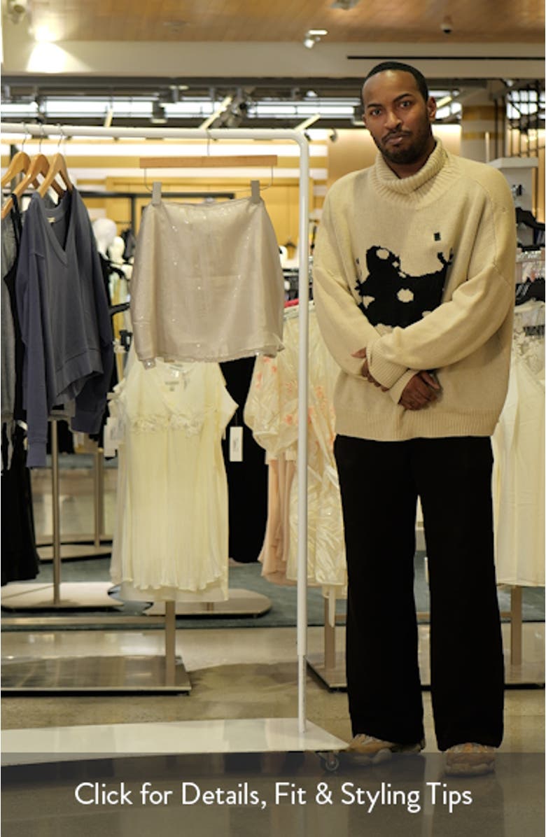 Sequin Hem Satin Miniskirt, sales video thumbnail