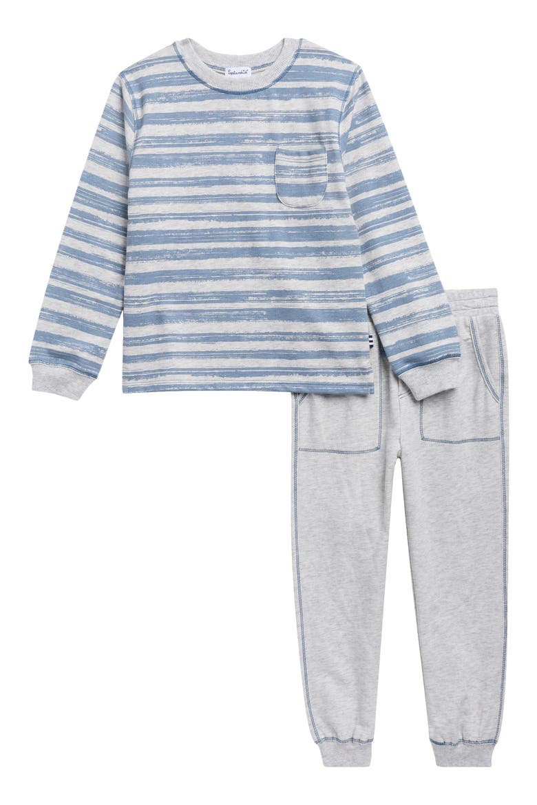 Kids' Sky High T-Shirt & Joggers Set, Main, color, SKYSCRAPER STRP