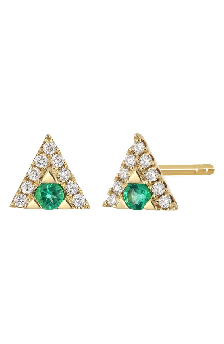 Bony Levy El Mar Emerald & Diamond Stud Earrings, Main, color,