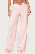 EDIKTED Miya Stripe Wide Leg Knit Pants