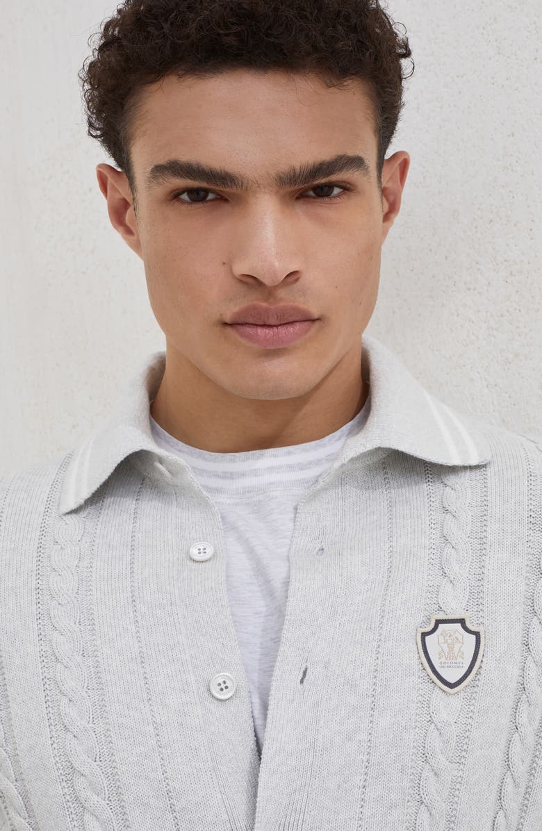 Brunello Cucinelli Knit shirt, Alternate, color, Fog