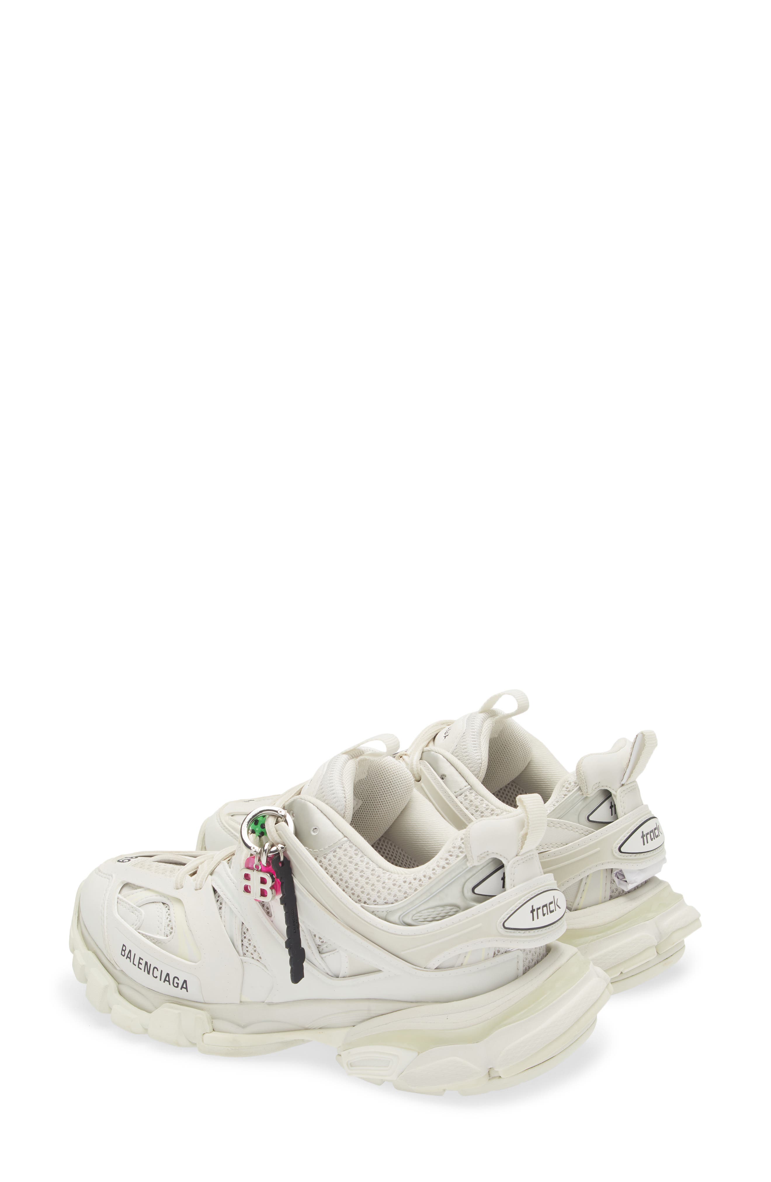 Balenciaga Track Charms Sneaker, Alternate, color, White