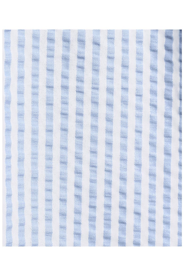 Plus Size Seersucker 2 Piece Pajama Set - Tank and Shorts, Alternate, color, Misty Blue Pinstripe