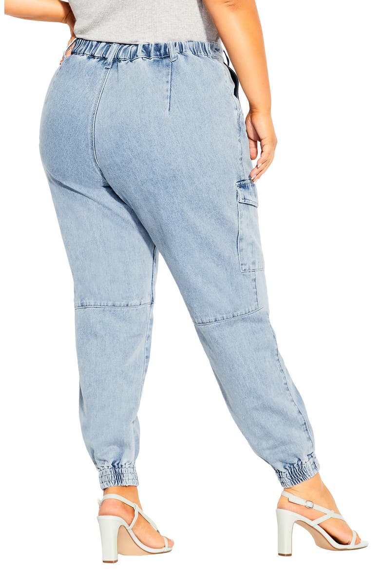 Cargo Ankle Jeans, Alternate, color, LIGHT DENIM
