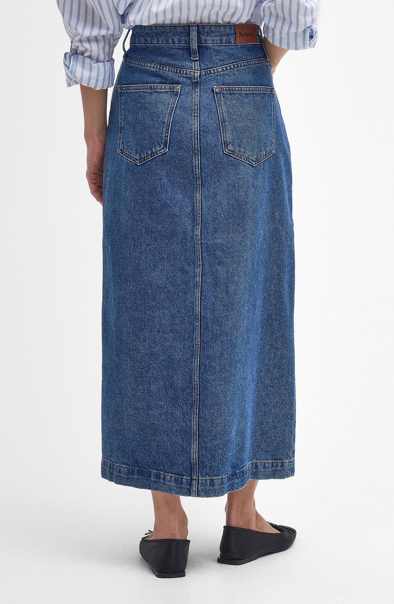 Barbour Ella Nonstretch Denim Midi Skirt, Alternate, color, 
