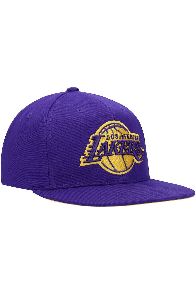 Men's Mitchell & Ness Purple Los Angeles Lakers Two Tonal Snapback Hat, Alternate, color, Purple