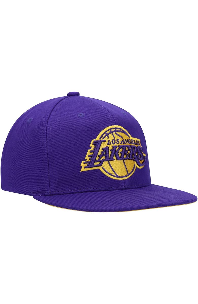 Mitchell & Ness Men's Mitchell & Ness Purple Los Angeles Lakers Two Tonal Snapback Hat, Alternate, color, 