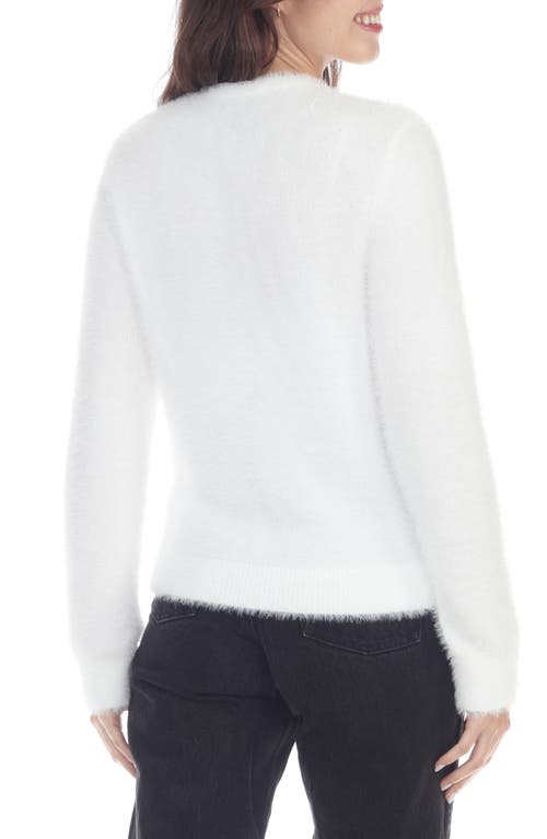 Rain And Rose Eyelash Cardigan In White