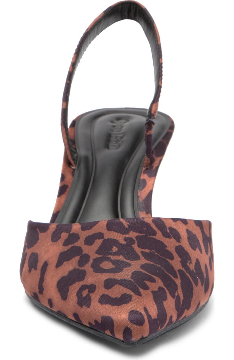 Open Edit Cammie Kitten Heel Slingback Pump, Alternate, color, Tan Leopard