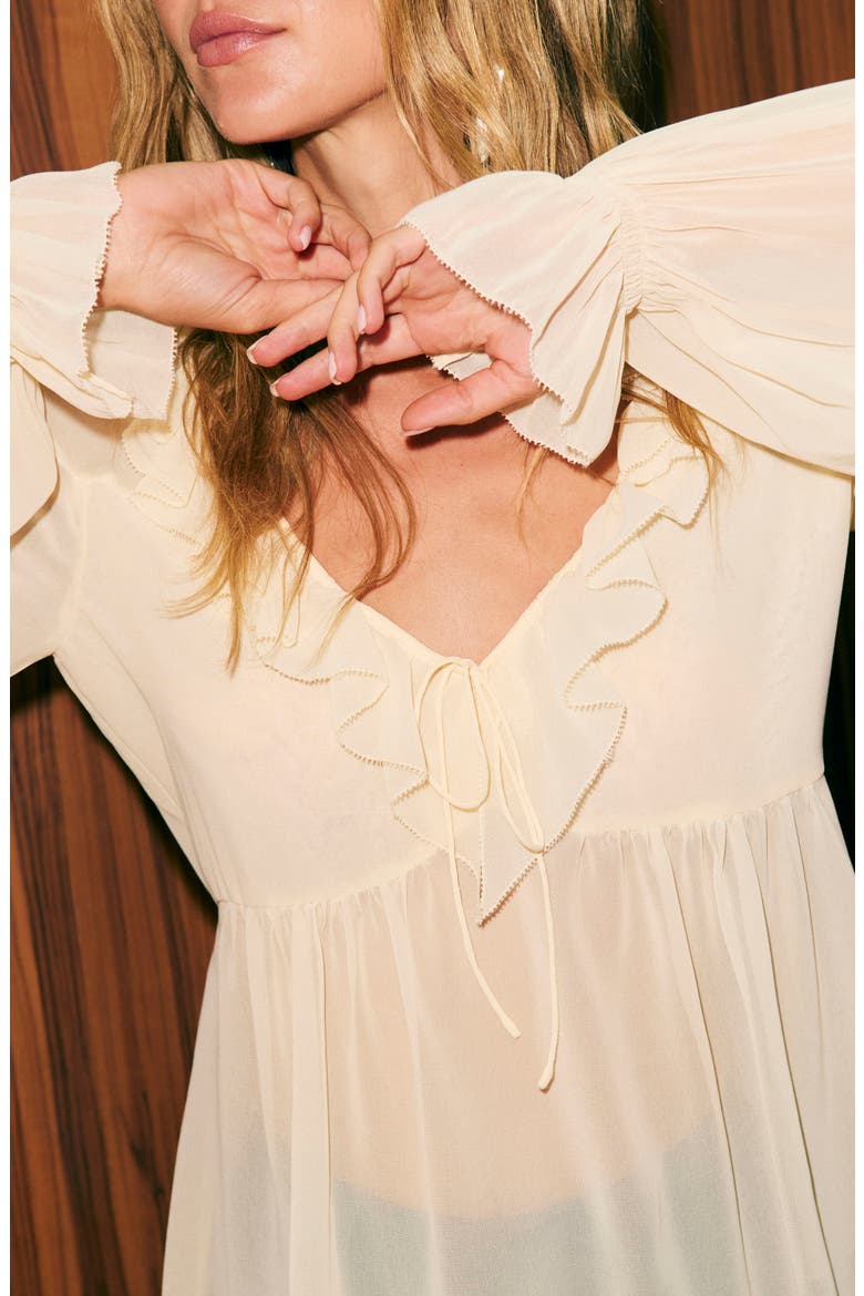 Wyn Ruffle Shirt, Alternate, color, IVORY