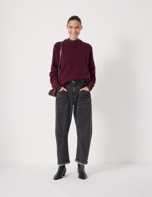 Hush Chunky 100% Cashmere Sweater In Burgundy