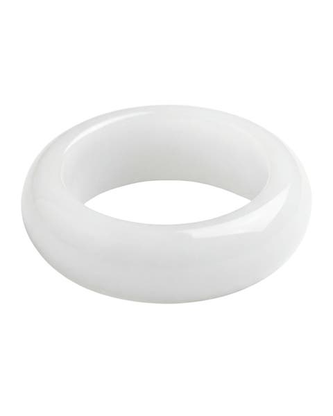 Tee White jade ring
