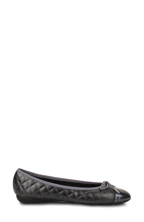 Paul Mayer Cap Toe Quilted Ballet Flat