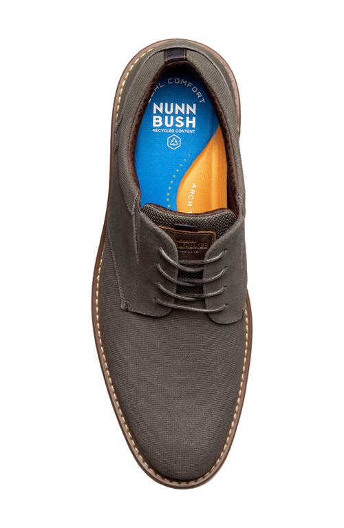 Nunn Bush Griff Plain Toe Derby In Gunmetal